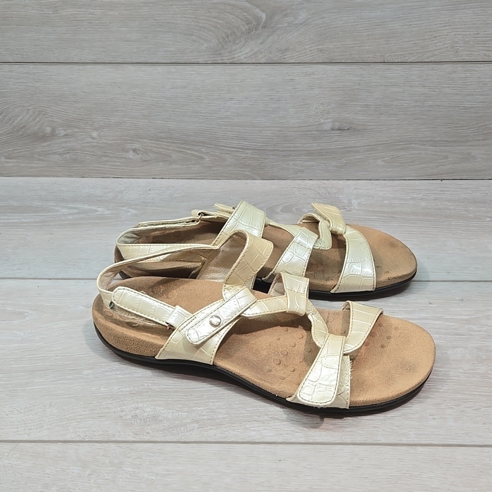 Vionic Women Paros Ankle Leather Hook&loop Sandals shoes sz 8
